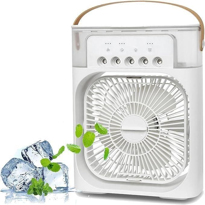 Portable USB Air Cooler with Mist Spray – Your Personal Cooling Solution