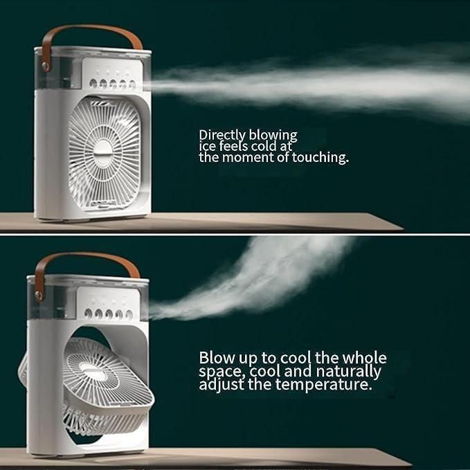 Portable USB Air Cooler with Mist Spray – Your Personal Cooling Solution