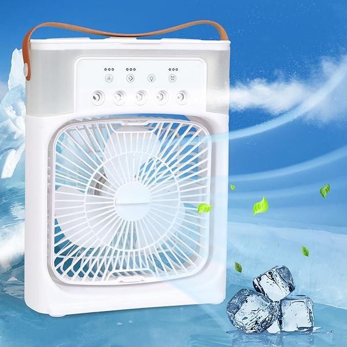 Portable USB Air Cooler with Mist Spray – Your Personal Cooling Solution