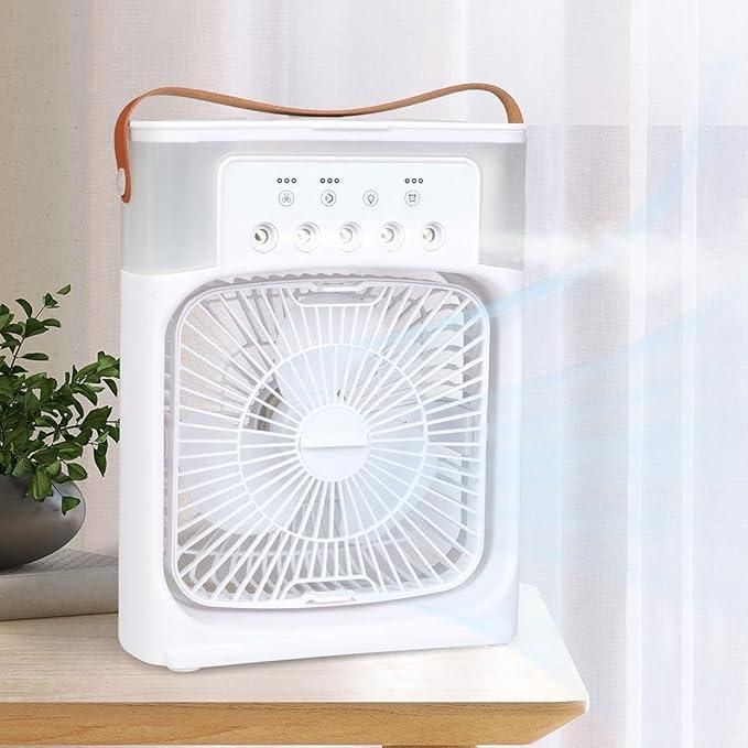 Portable USB Air Cooler with Mist Spray – Your Personal Cooling Solution