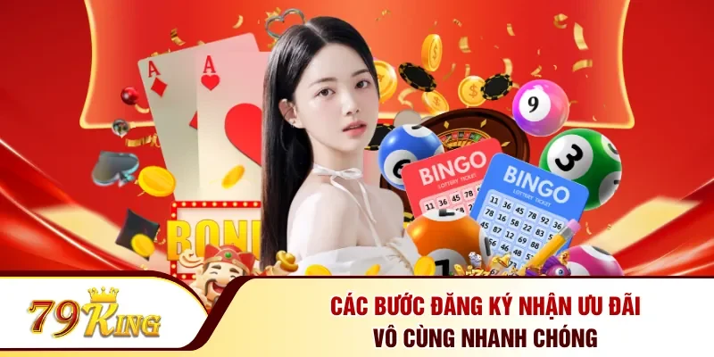 Các bước đăng ký nhận ưu đãi vô cùng nhanh chóng